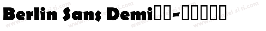 Berlin Sans Demi字体字体转换